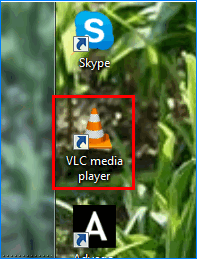 Логотип на рабочем столе VLC Media Player